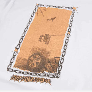 HUF | CAR CLUB T-SHIRT  { WHITE
