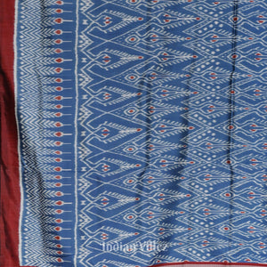 Peacock Blue Cambodian Inspired Designer Contemporary Silk Saree