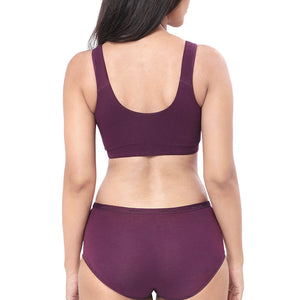 All Day Lounge Solid Non Padded Non-Wired Bra - Pickled Beet