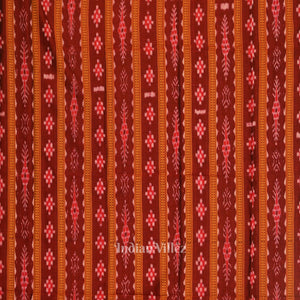 Maroon Green Pasapali Sambalpuri Cotton Dress set with Dupatta