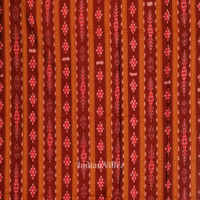 Maroon Green Pasapali Sambalpuri Cotton Dress set with Dupatta