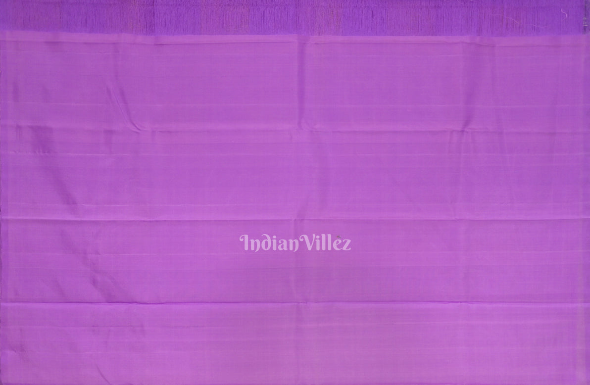 Lavender Pure Kanjivaram Soft Silk Saree