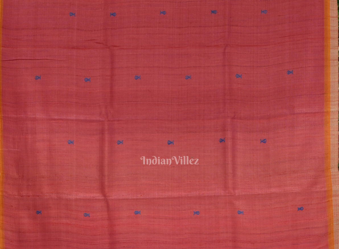 Purple Red Dual Tone Gopalpur Tussar Silk Saree