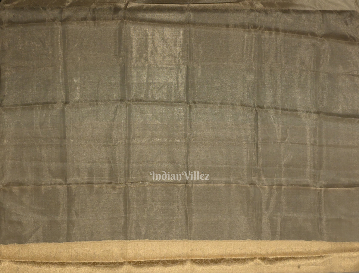 Gold Pearl Brocade Tissue Banarasi Saree