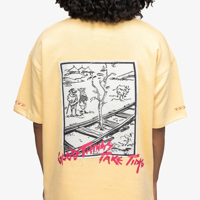 F A R A K | CALL OF FICTION 2.0 T-SHIRT { BEIGE/BEIGE