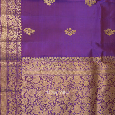 Purple Dual Tone Katan Banarasi Silk Saree