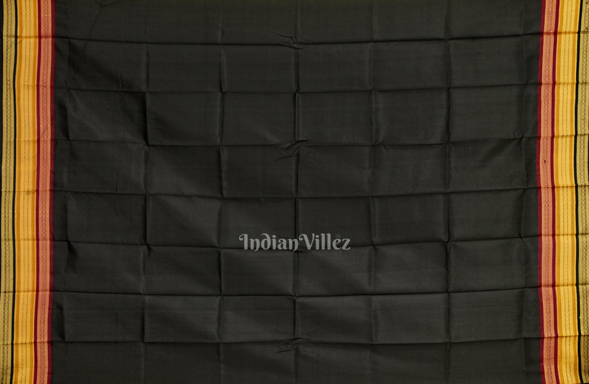 Green Red Kathiphera Odisha Ikat Khandua Silk Saree