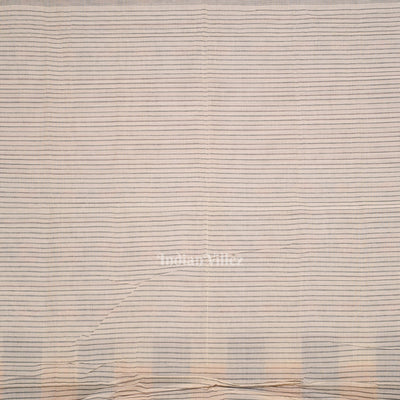 Orange Black Pure Sambalpuri Cotton Saree