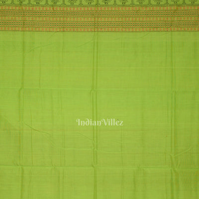 Black Parrot Green Odisha Handloom Doll Theme Bomkai Cotton Saree