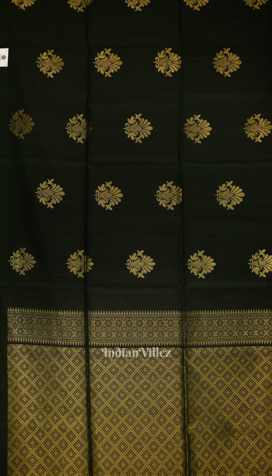Deep Green Pure Kanjivaram Soft Silk Saree