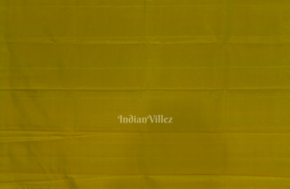 Blue With Parrot Green Pure Kanjivaram Soft Silk Saree