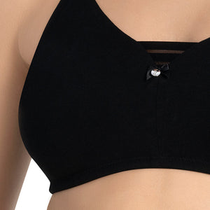 All Day Pretty Non-padded Non-wired Support Bra - Black