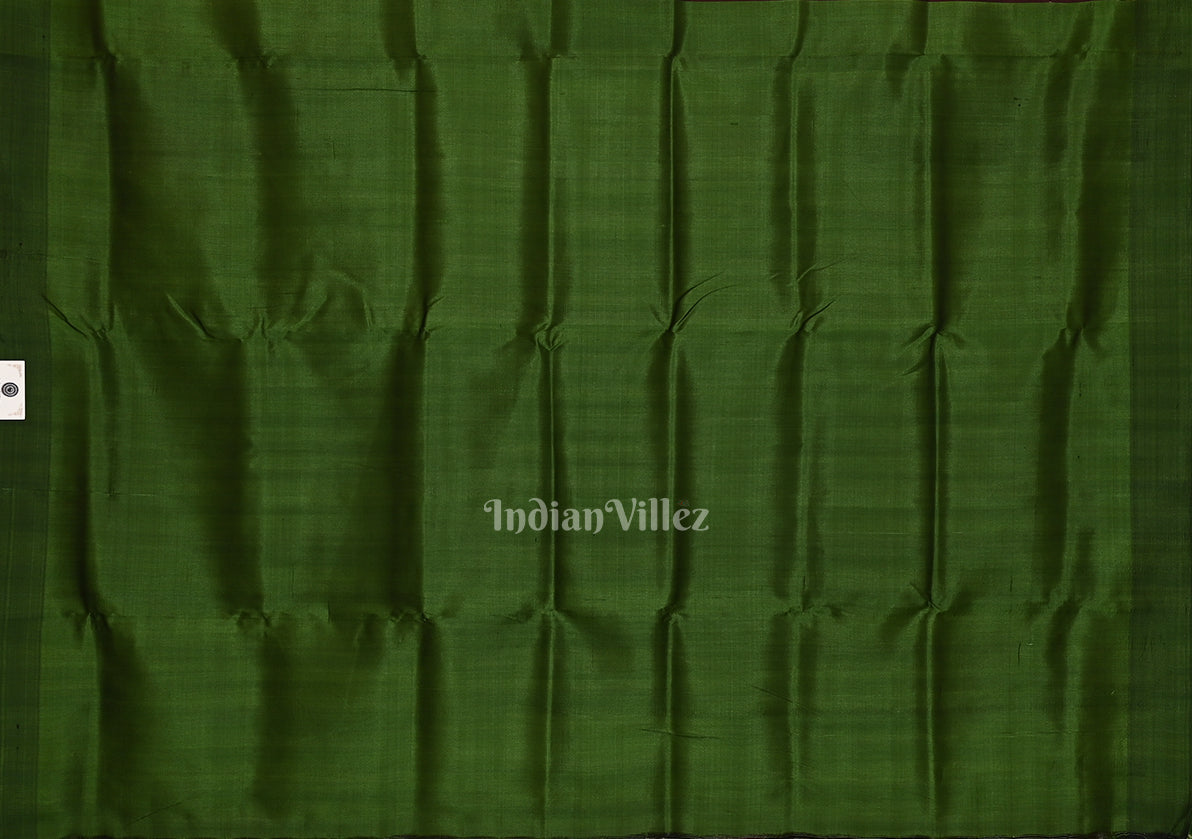 Coffee with Sea Green Floral Theme Odisha Ikat Contemporary Silk Saree