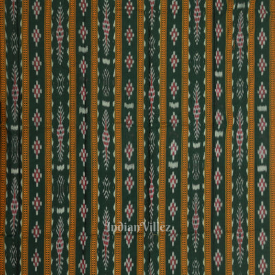 Green Yellow Pasapali Sambalpuri Cotton Dress set with Dupatta