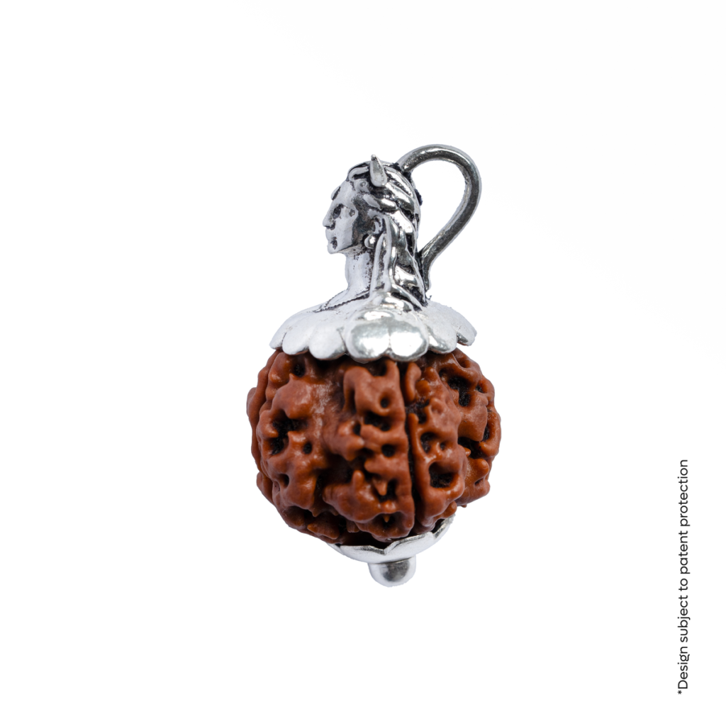 Adiyogi Pendant (4 Mukhi Nepali Rudraksha) With Chain