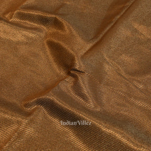Copper Pure Kanjivaram Tissue Silk Saree