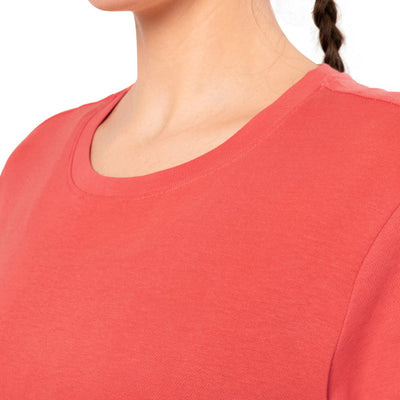 Essential Basic Short Sleeve Round Neck T-Shirt - Cayenne