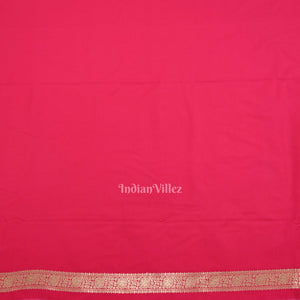Bridal Wedding Hot Pink Soft Pure Mashru Satin Silk Banarasi Saree
