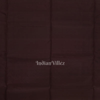 Black Coffee With Golden Floral Motif Pure Kanjivaram Soft Silk Saree