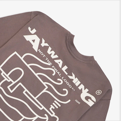 JAYWALKING | ART FACE 8.0 T-SHIRT { BROWN