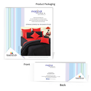 BLACK STRIPES BED SHEETS - MAGICAL LINEA - 5603