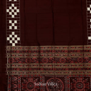 Dark Maroon Pasapali Border Designer Contemporary Silk Saree