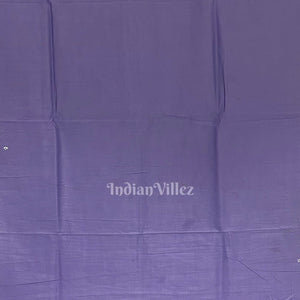 Lavender Radha Krishna Rasleela Hand-Painted Pattachitra Saree