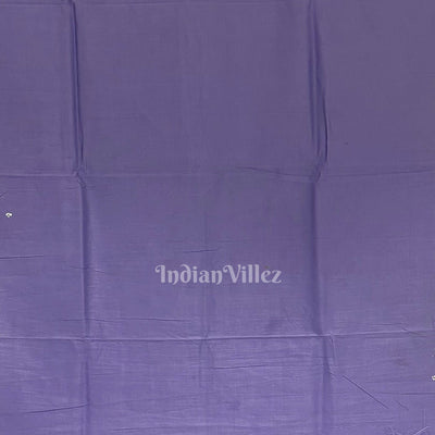 Lavender Radha Krishna Rasleela Hand-Painted Pattachitra Saree