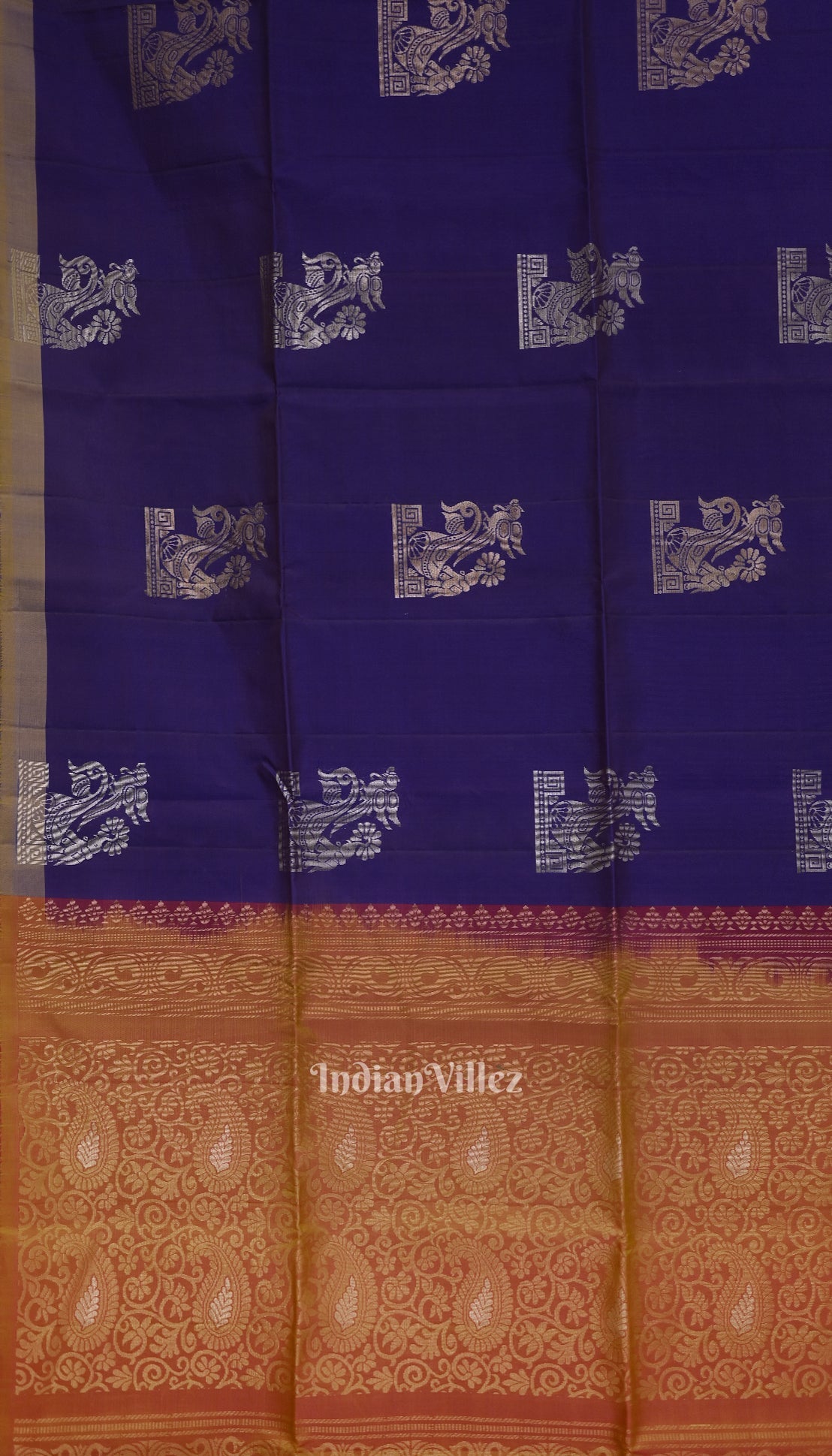 Redish Purple Pure Kanjivaram Soft Silk Saree