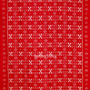 Reddish Orange Odisha Ikat Designer Contemporary Silk Saree