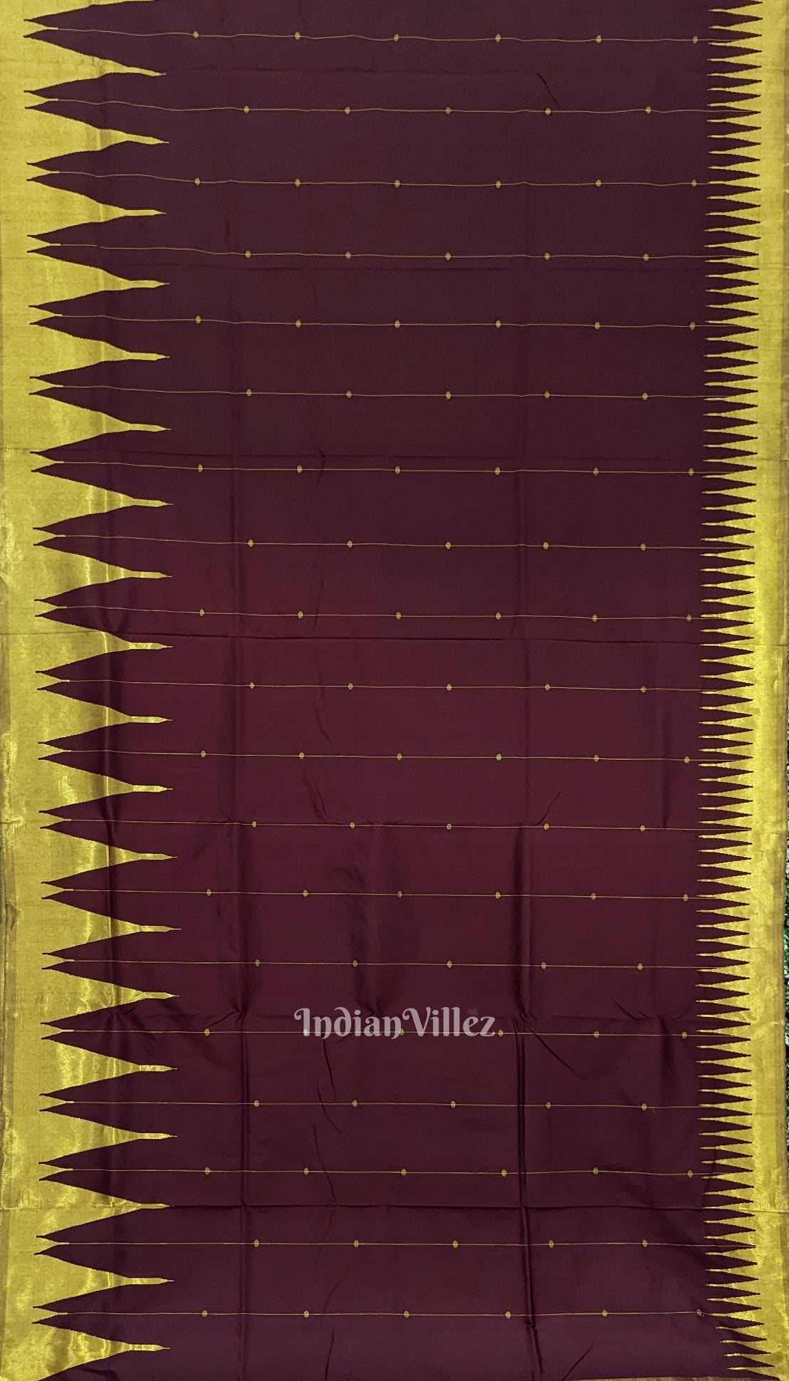 Coffee with Golden Phoda Kumbha Sambalpuri Silk Saree with Zari (Tissue)