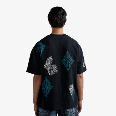F A R A K | BLACK BLOCK PRINT T-SHIT { BLACK