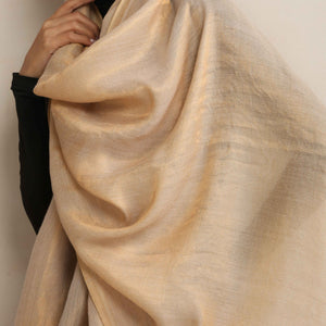 trueBrowns Beige Weave Woollen Stole
