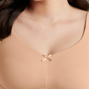 Dreamy comfort Non-Padded Non-Wired Cotton Bra - Sandalwood
