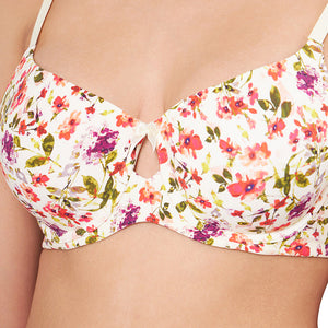 Elegant Dream Padded Wired T-shirt Bra - Watercolour Ditsy Floral Print
