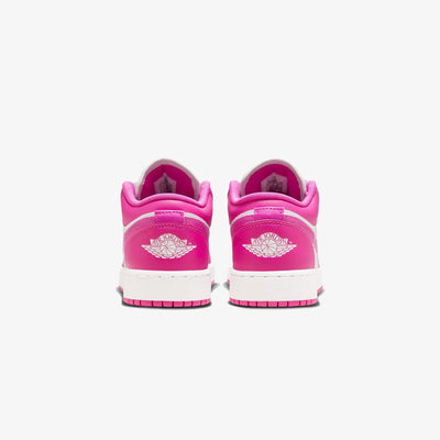 JORDAN | AIR JORDAN 1 LOW (GS) { FIRE PINK/IRIS WHISPER-WHITE