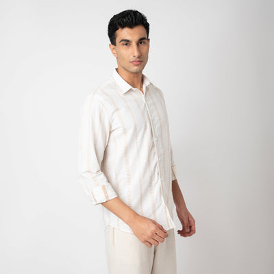 Striped Cotton Casual Shirt