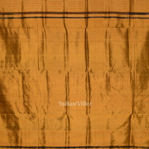 Black Mustard Yellow Tribal Theme Odisha Ikat Khandua Silk Saree