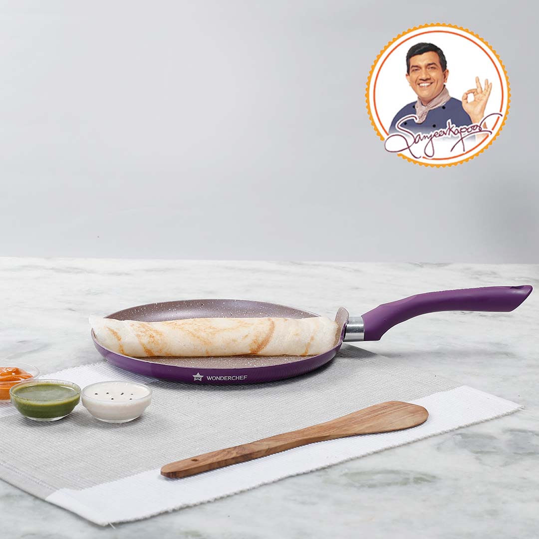 Royal Velvet 24 cm Non-Stick Dosa Tawa | Induction Bottom.