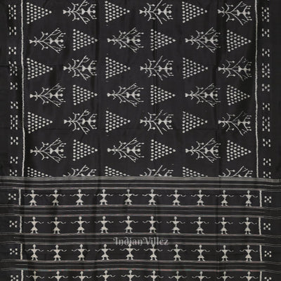 Black Tribal Designer Contemporary Silk Saree