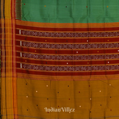 Green Kathiphera Odisha Ikat Khandua Silk Saree