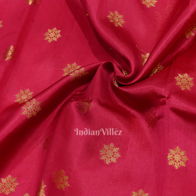 Exclusive Rani Pink Kora Organza Banarasi Silk Saree