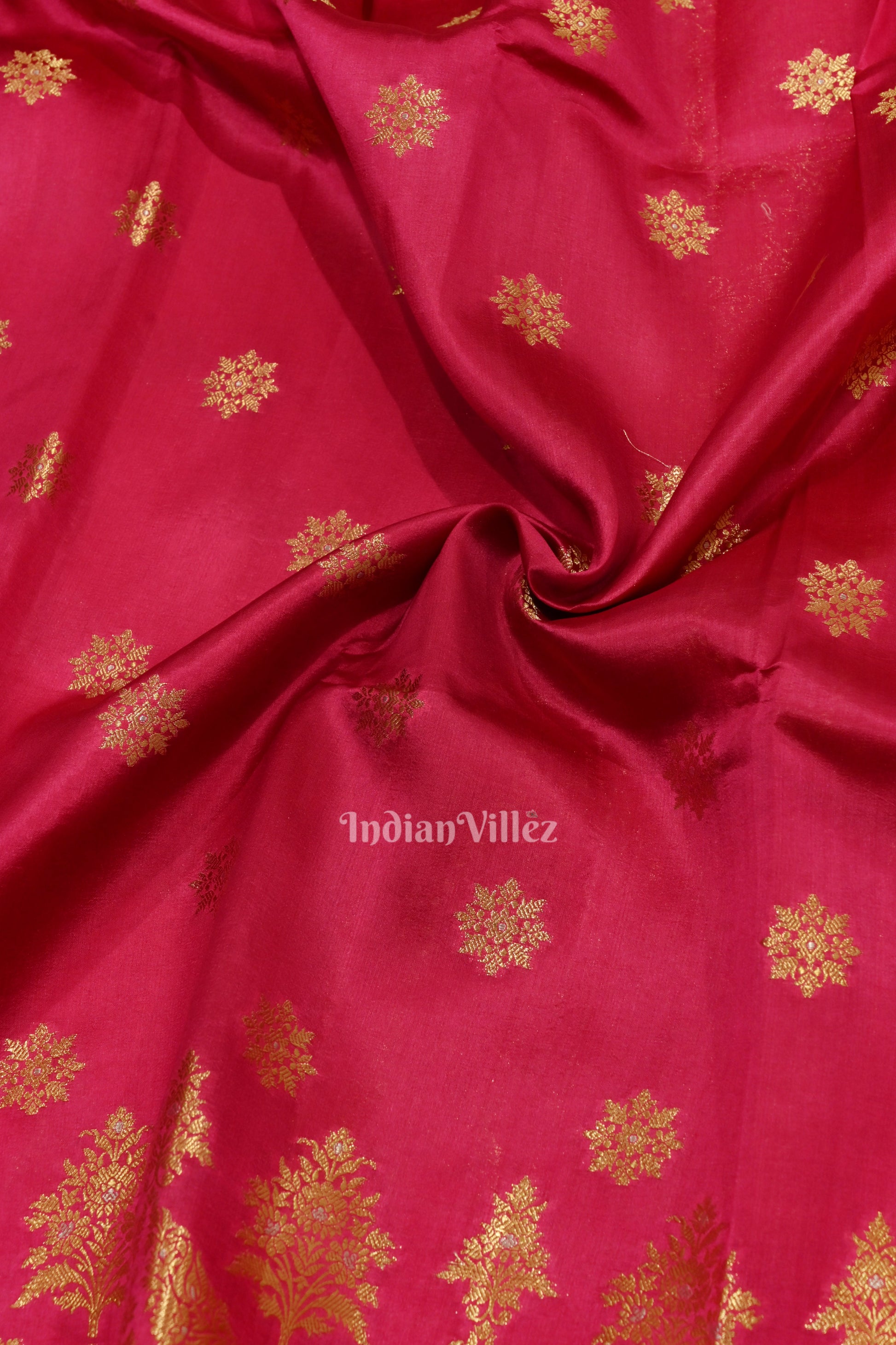 Exclusive Rani Pink Kora Organza Banarasi Silk Saree