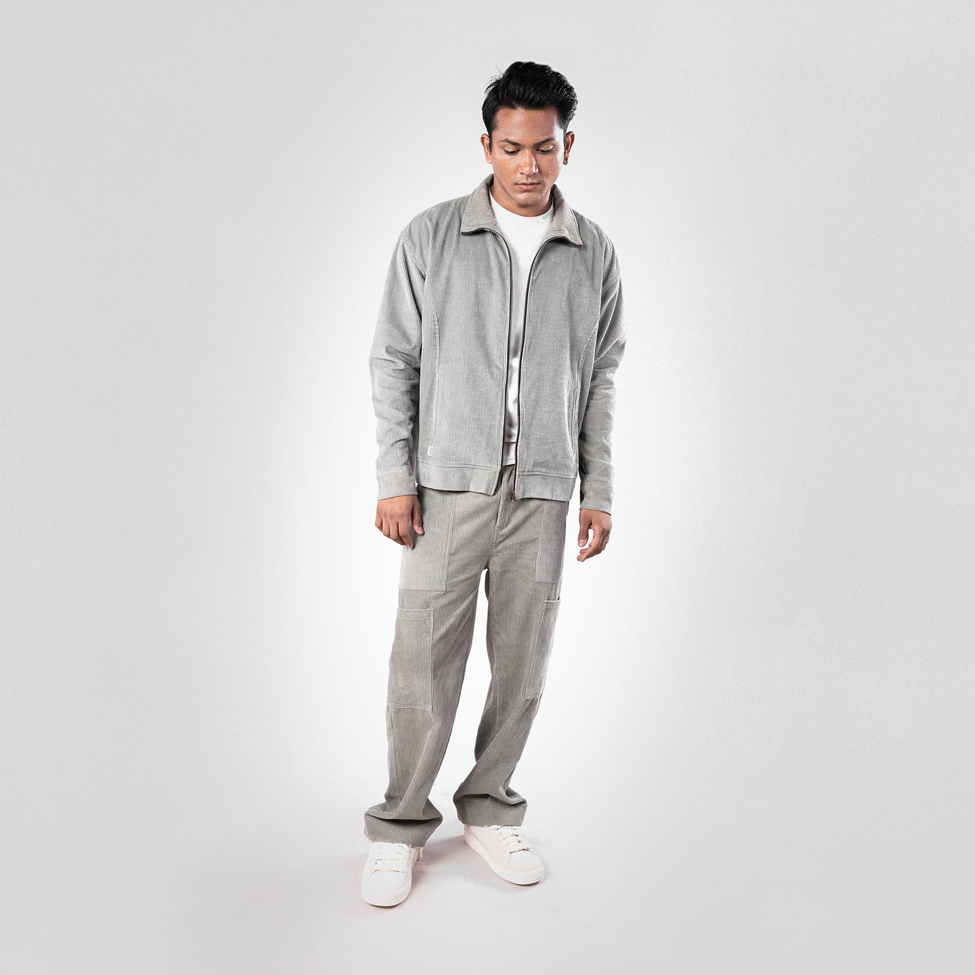 SUPERKICKS | CORDUROY JACKET { SLATE GREY