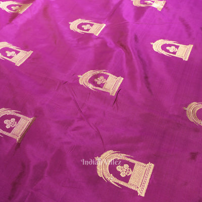 Purple DualTone Pure Banarasi Katan Silk Saree
