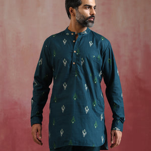 trueBrowns Men's Blue Ikat Co-ord set