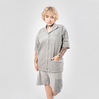 SUPERKICKS | CORDUROY SHIRT { SLATE GREY