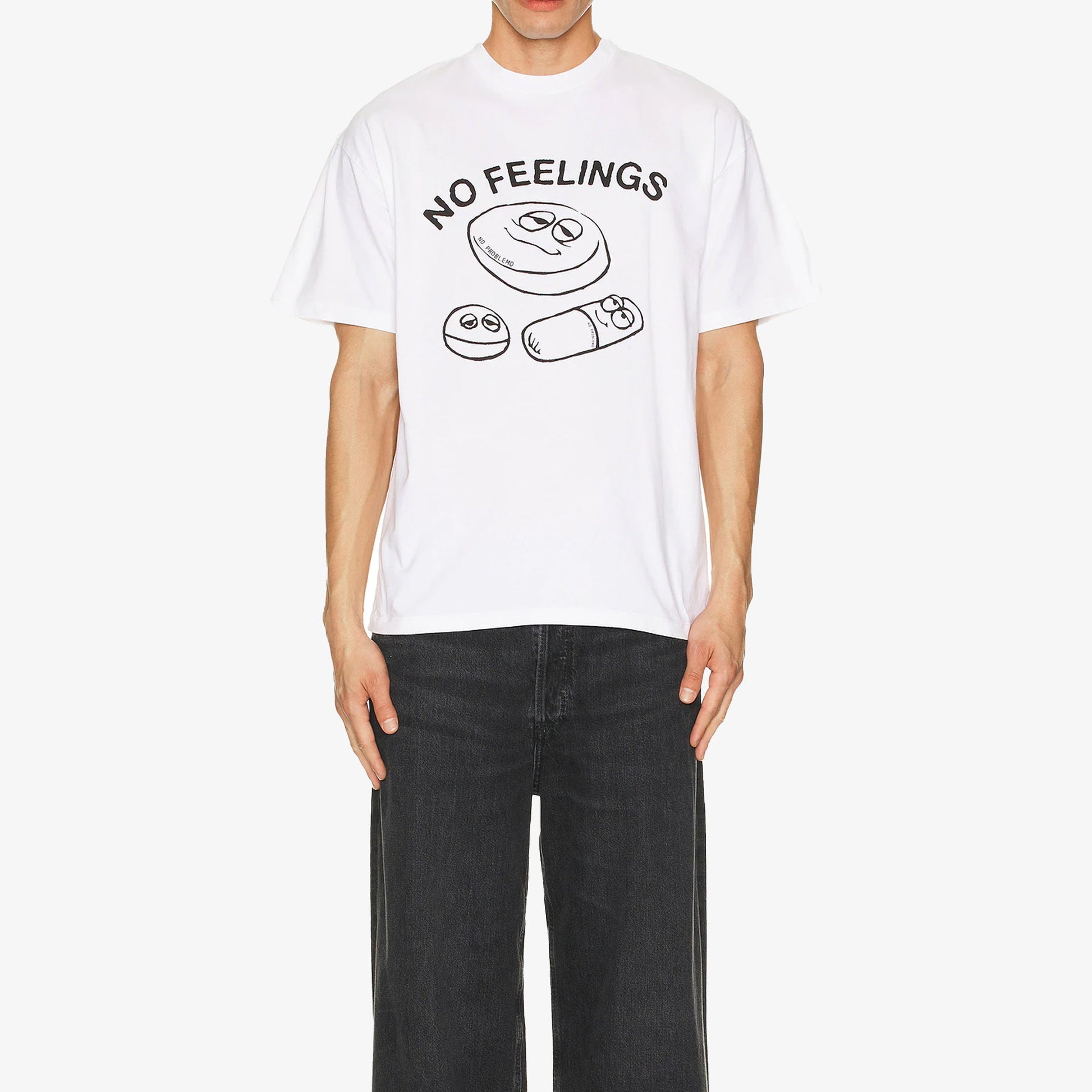NO PROBLEMO | HARD FEELINGS SS TEE { WHITE