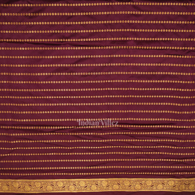 Purple Soft Pure Mashru Satin Silk Banarasi Saree