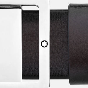 Mont Blanc, Brown/Grey 35 mm reversible leather belt